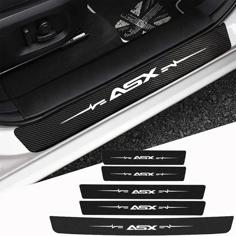 For Mitsubishi Asx Logo Decals Door Sill Trunk Protect Strips