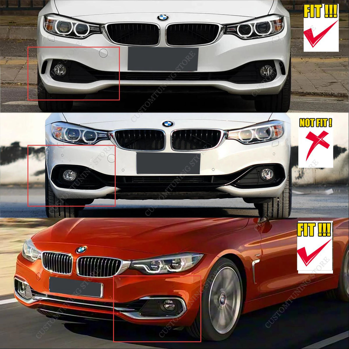 For BMW F32 F33 F36 Se non-m Sport Luxury Line Gloss Black Front