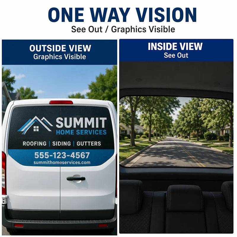 For Glass Door Advertising Custom One Way Vision Window Decal