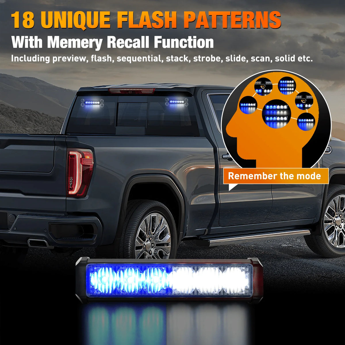 Nilight Strobe Traffic Advisor Bar 2-1 Dash Warning Safety
