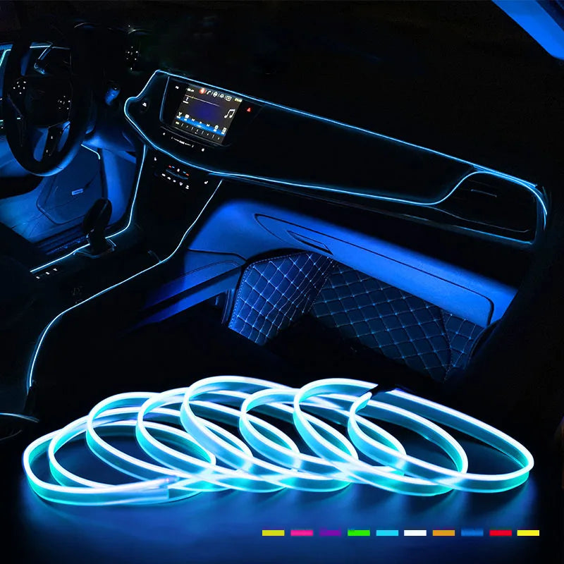 5M Interior Ambient Strip Neon Lighting Garland Wire Rope