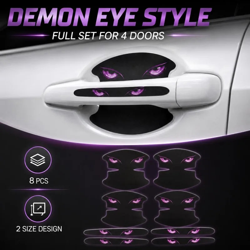 For Most Vehicle 8PCS Set Cat Eye Door Handle Bowl Sticker