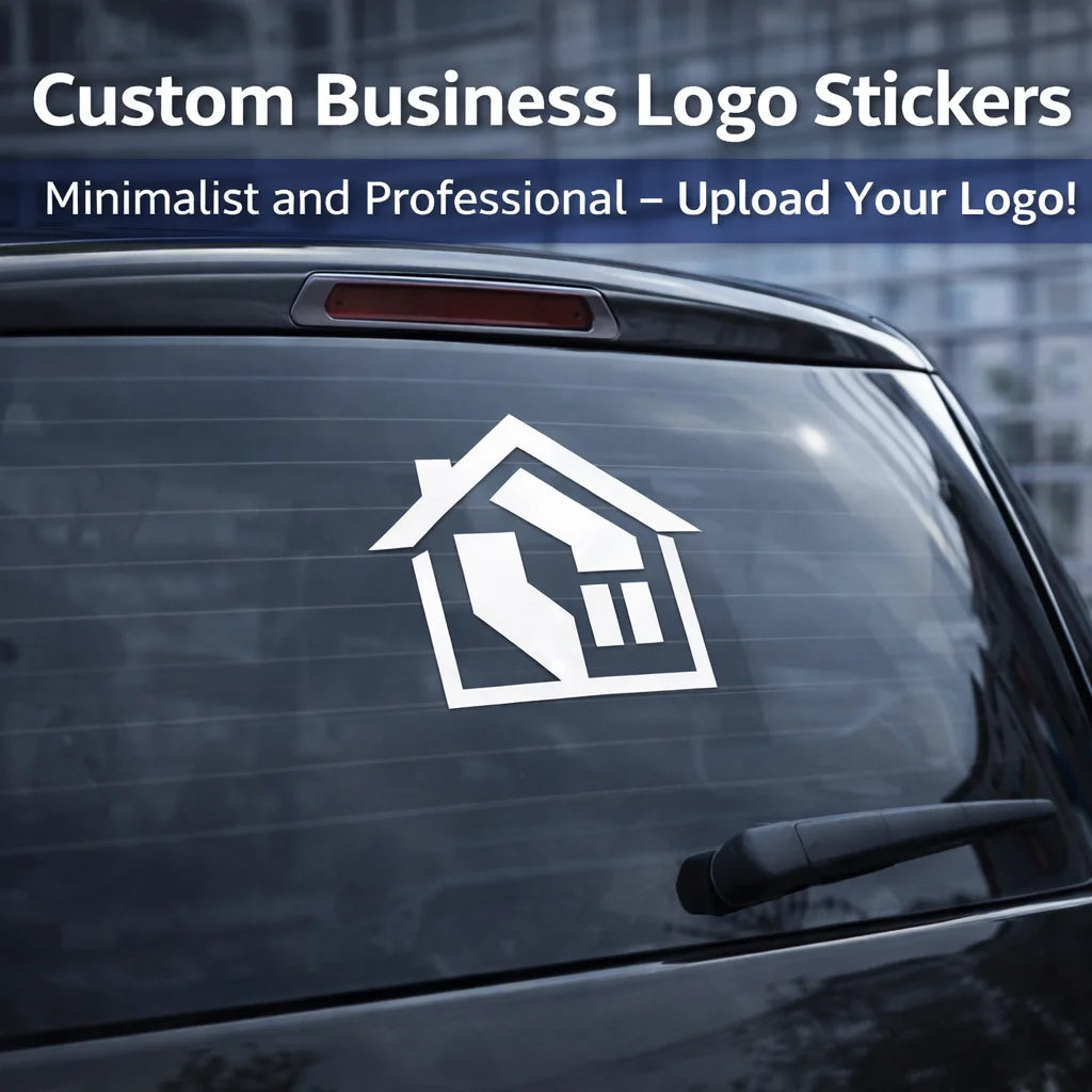 Custom Business Logo Sticker Minimalist Company Decal Window