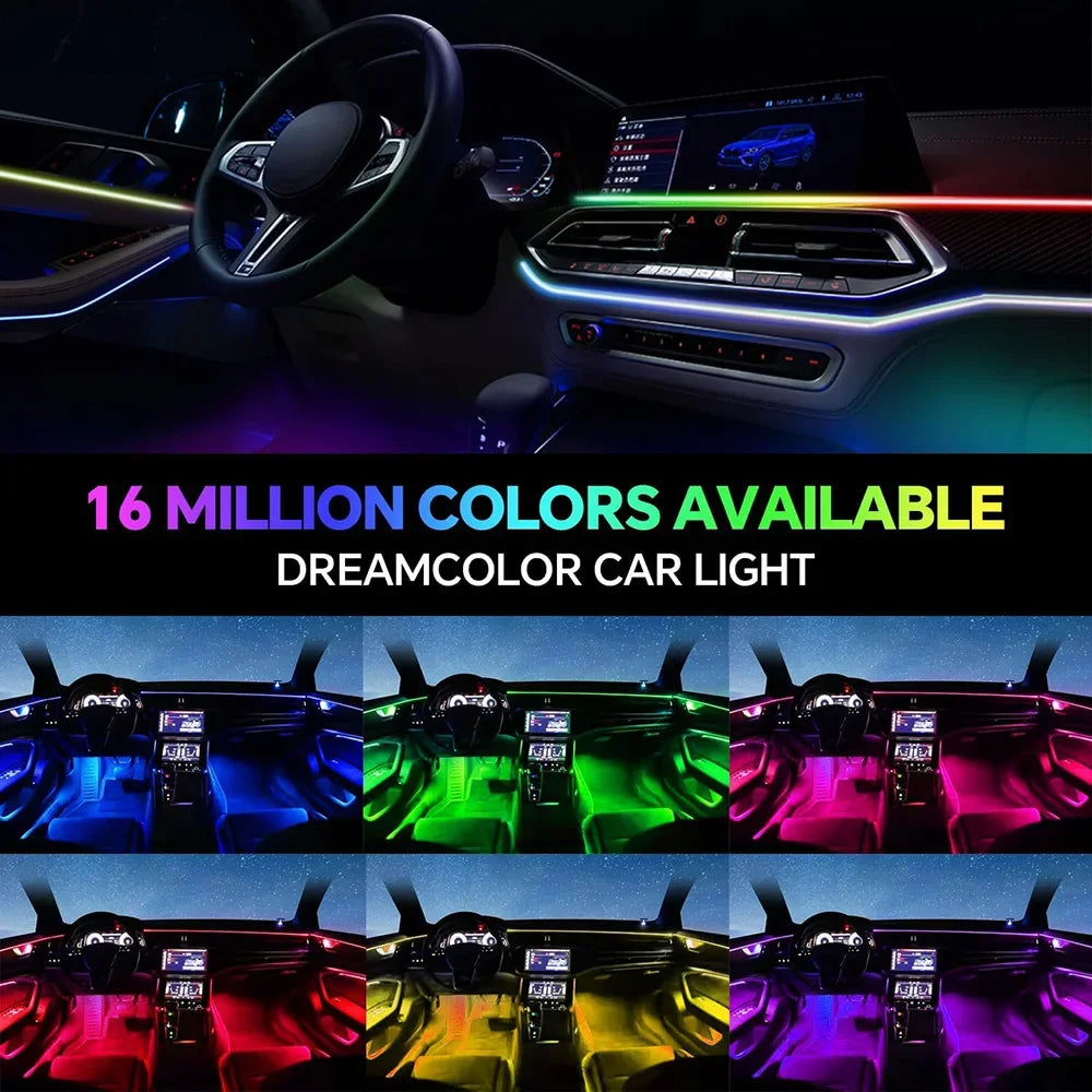 Acrylic Interior Lighting Kit Dynamic RGB Ambient Strip Neon