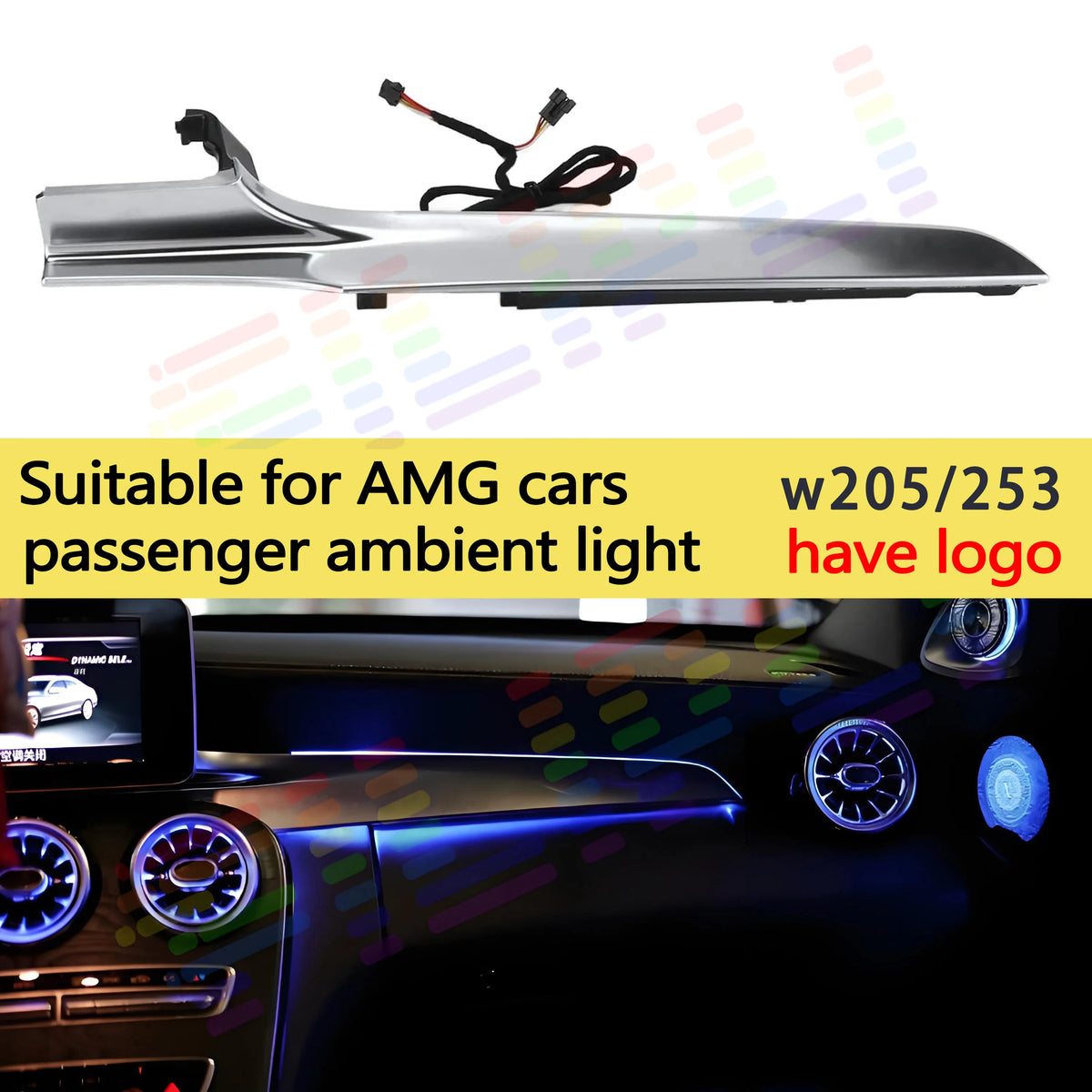 For Amg Passenger Fit Ambient Modification Colors W205 X253 Mb