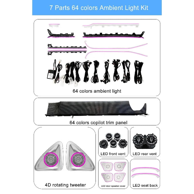 For W177 Cla W118 C118 2020-2025 Upgrade Colors Interior Ambient