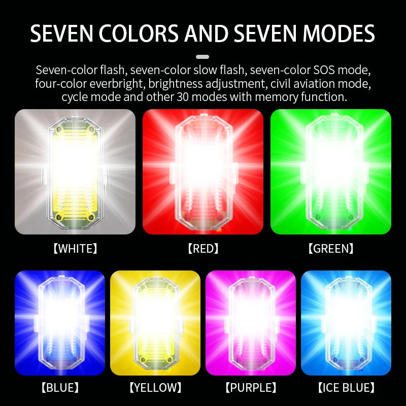 Strobe M6 Motorcycle Flash anti-collision Warning Waterproof