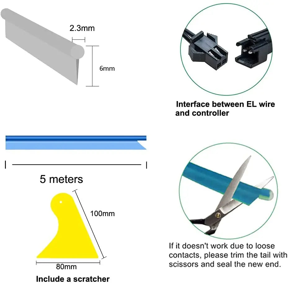 Meter Ambient Lighting Neon Fiber Optic Atmosphere Strip Interior