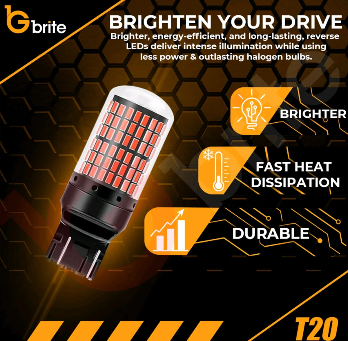 2X Red Stop Tail Bulb T20 Wedge W21 5W