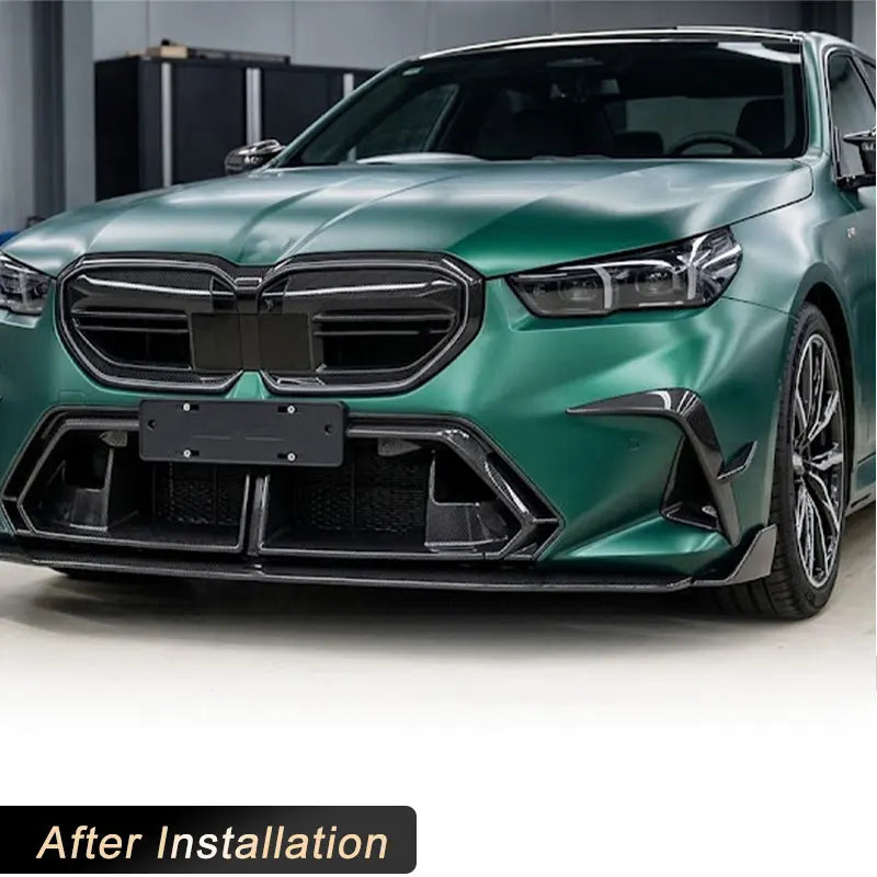 For BMW G90 G99 M5 2025 Full Carbon Fiber Front Bumper Canards