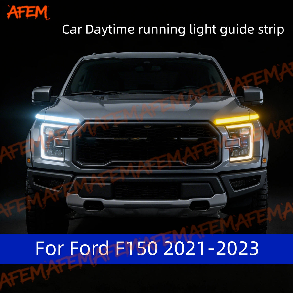 For Ford F150 2021-2023 Auto LED Daytime Running Guide Strip Drl