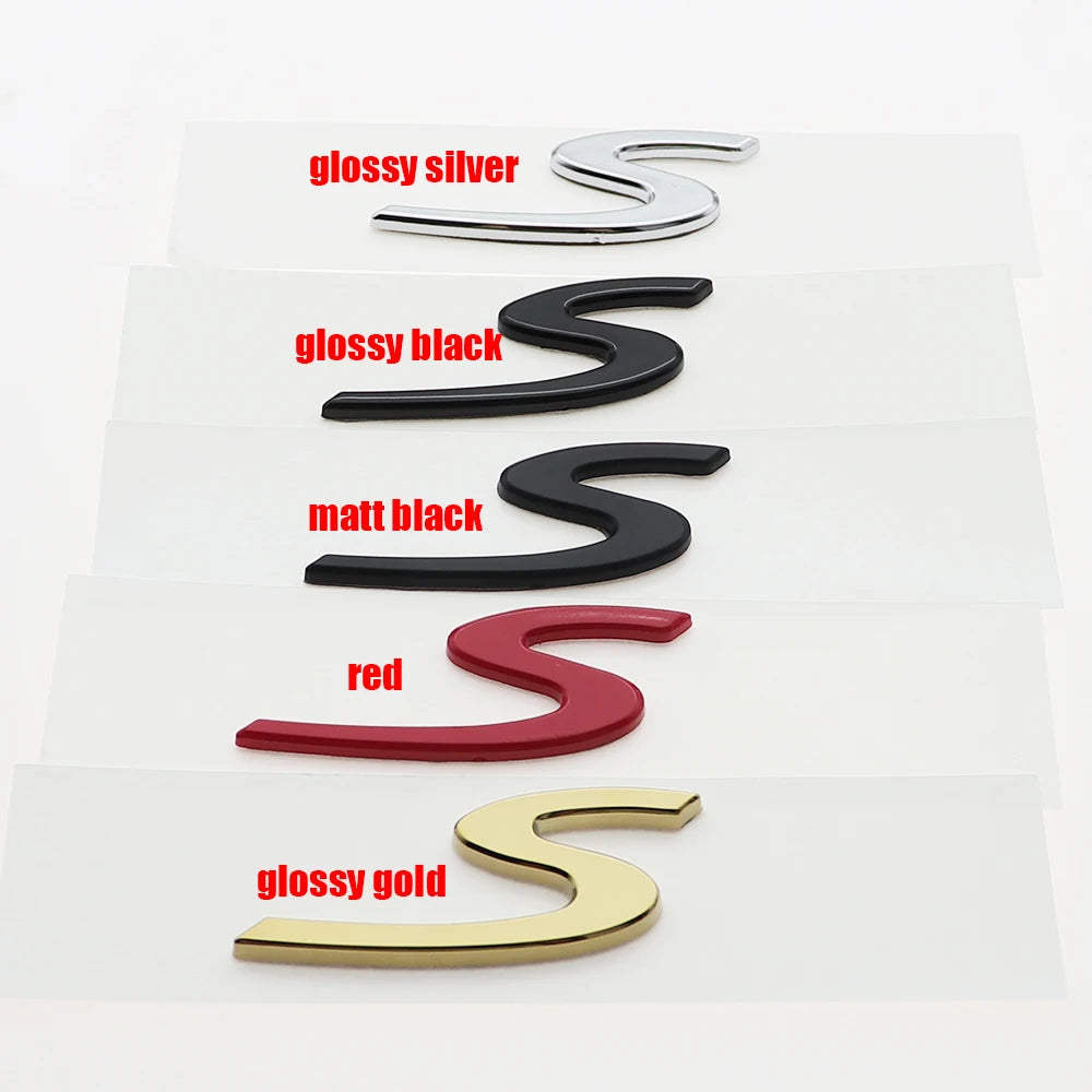 1PC 3D ABS Gts Gt Turbo S T Letter