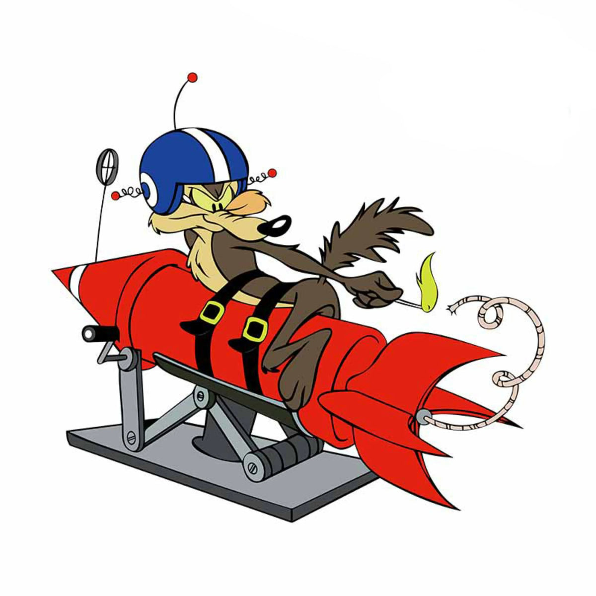 For Wile E Coyote Acme Rocket Design Cartoon Sticker Anime Decal