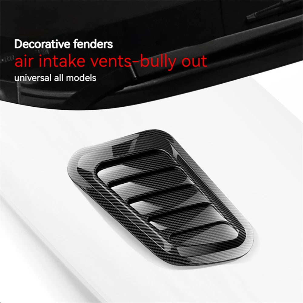 2PCS Hood Tuning Stickers Air Intake Scoop Bonnet Vent