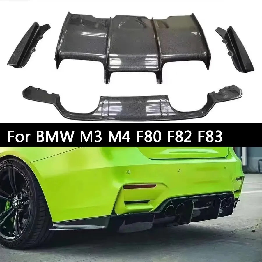 For BMW M3 M4 F80 F82 F83 2014-2020 Carbon Fiber Back Lip