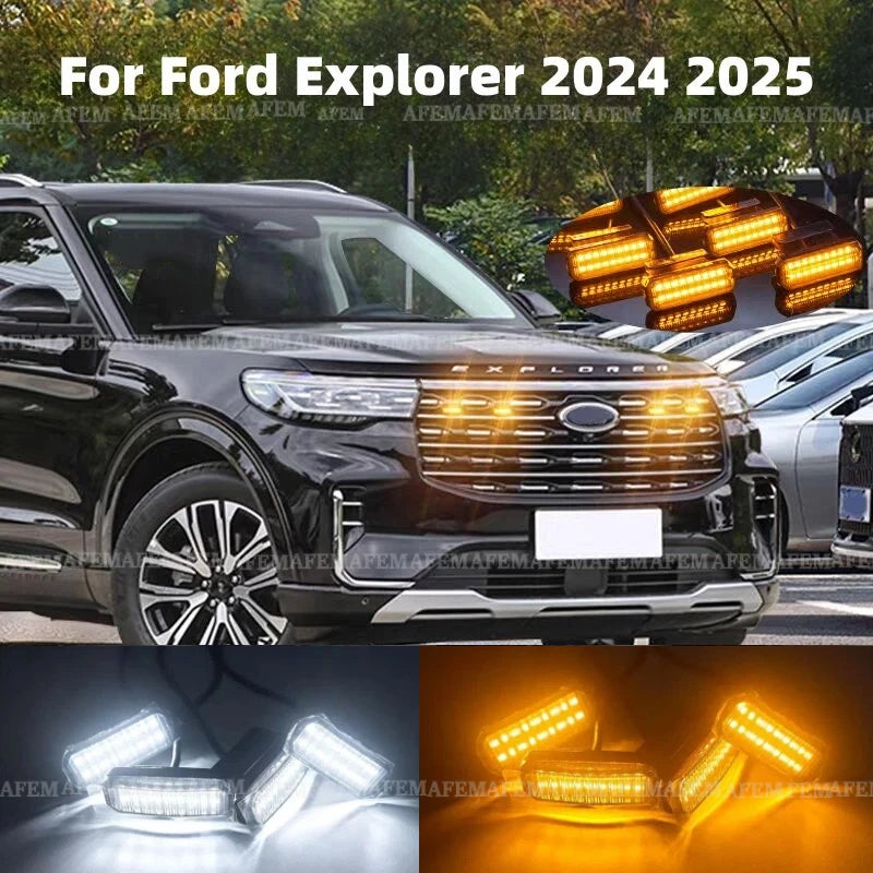 For Ford Explorer 2024 2025 Front Grille Daytime Running Wheel