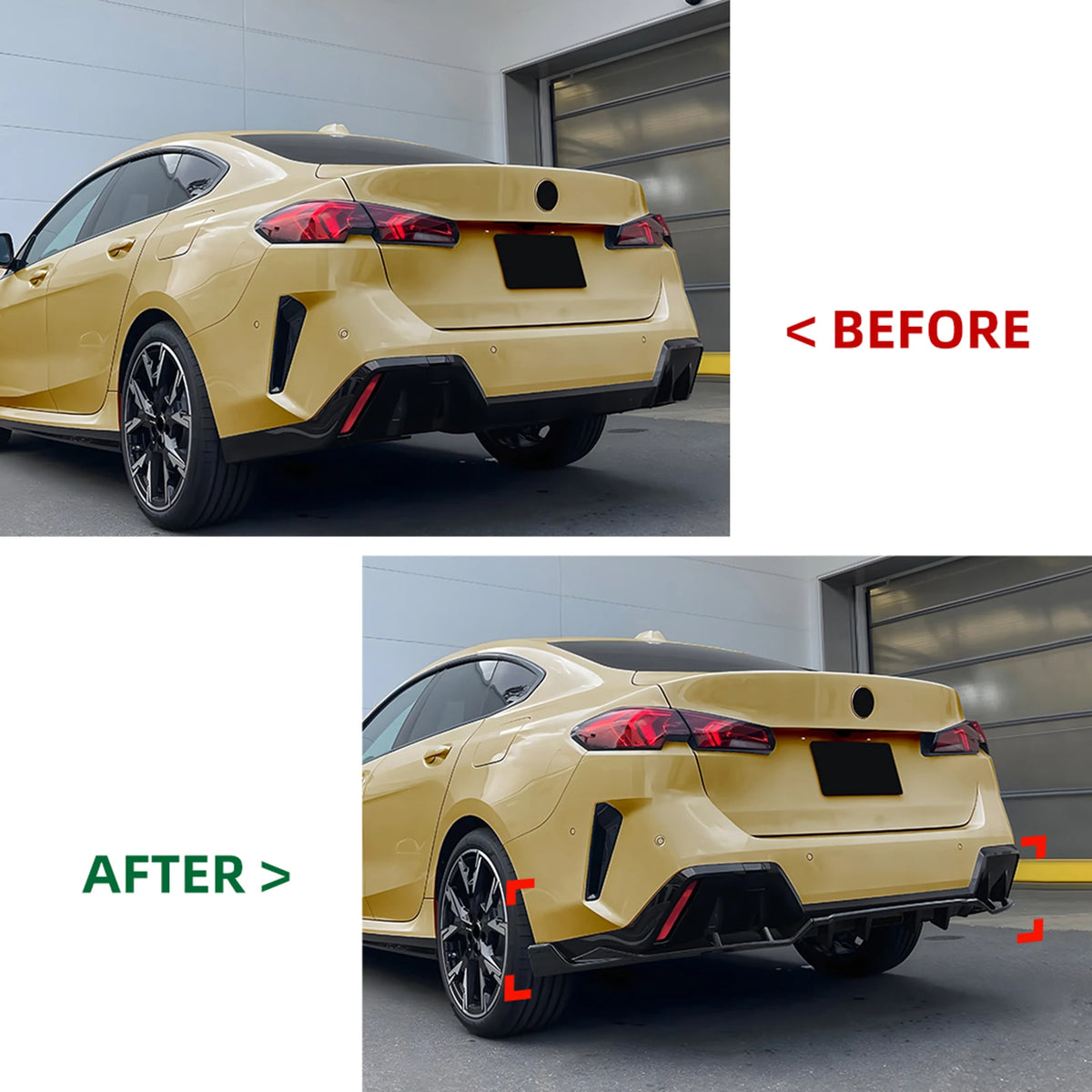 For BMW 2 Series F74 M 3PCS Rear Diffuser Bracket Lip Splitter