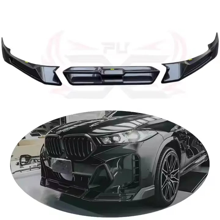 For BMW X6 G06 Lci 2023-2024 Fd Carbon Fiber Front Bumper Lip