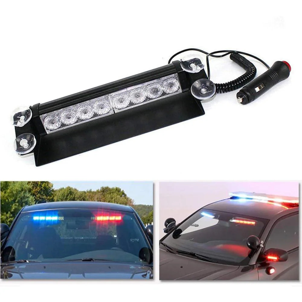 For Universal Vehicles Opeing On 12-24V Emergency Aluminum Amber
