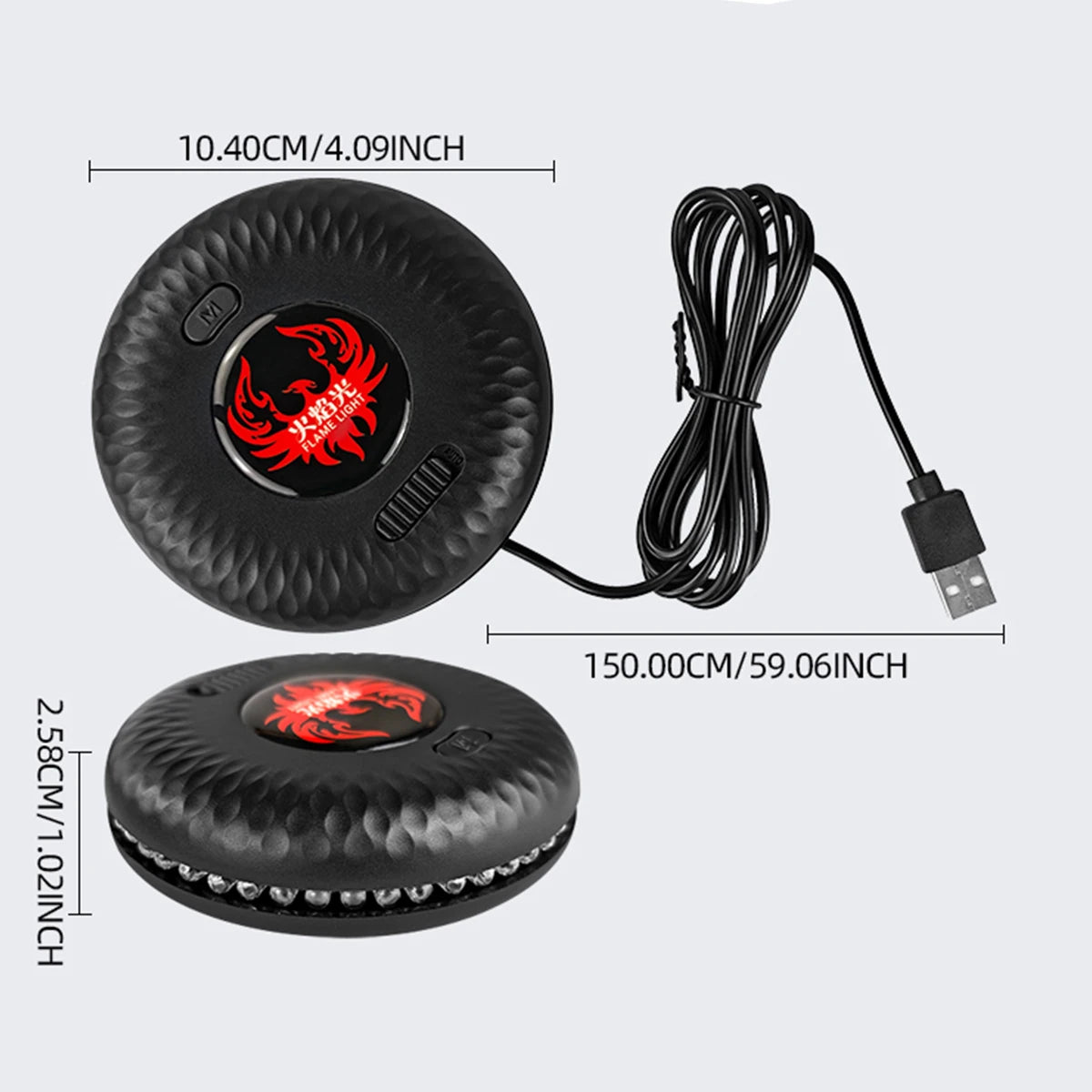 Rear Windshield Warning Ambient Rotatable Signal Indicator USB