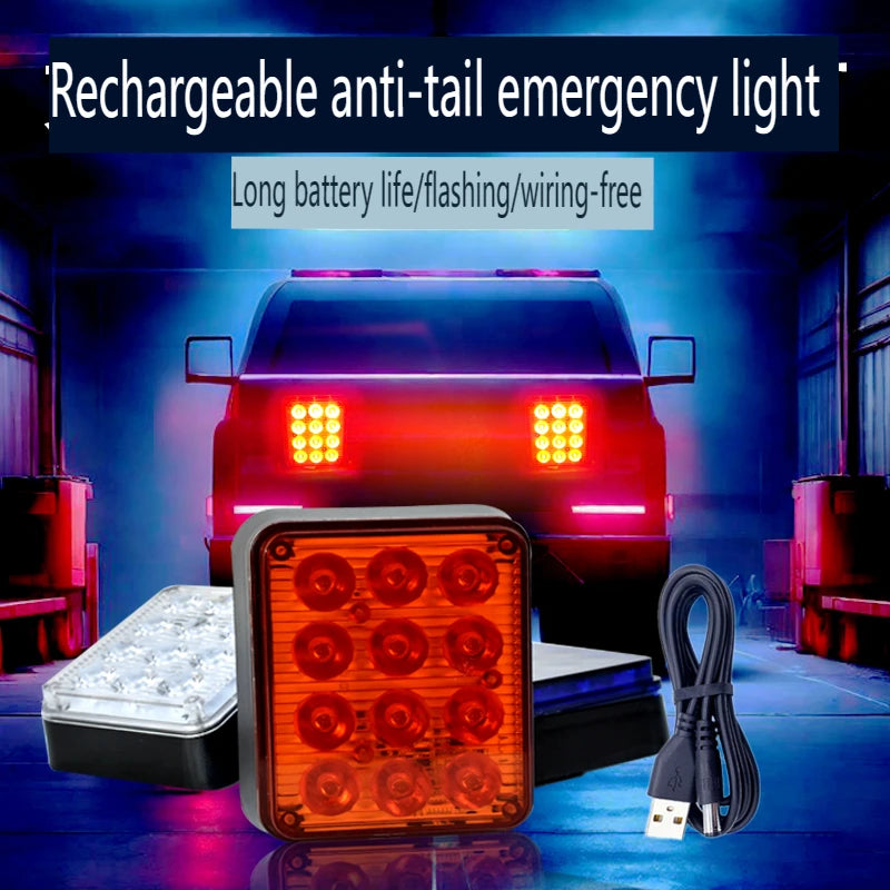 12LED Battery Charging Warning Emergency Safety Strobe Taillight