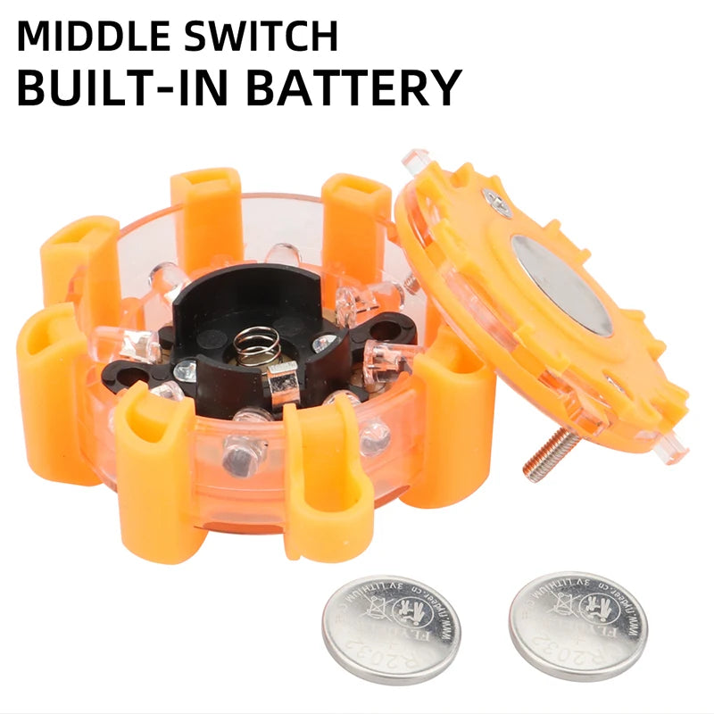 8LED Flares Emergency Roadside Safety Beacon Disc Flashing