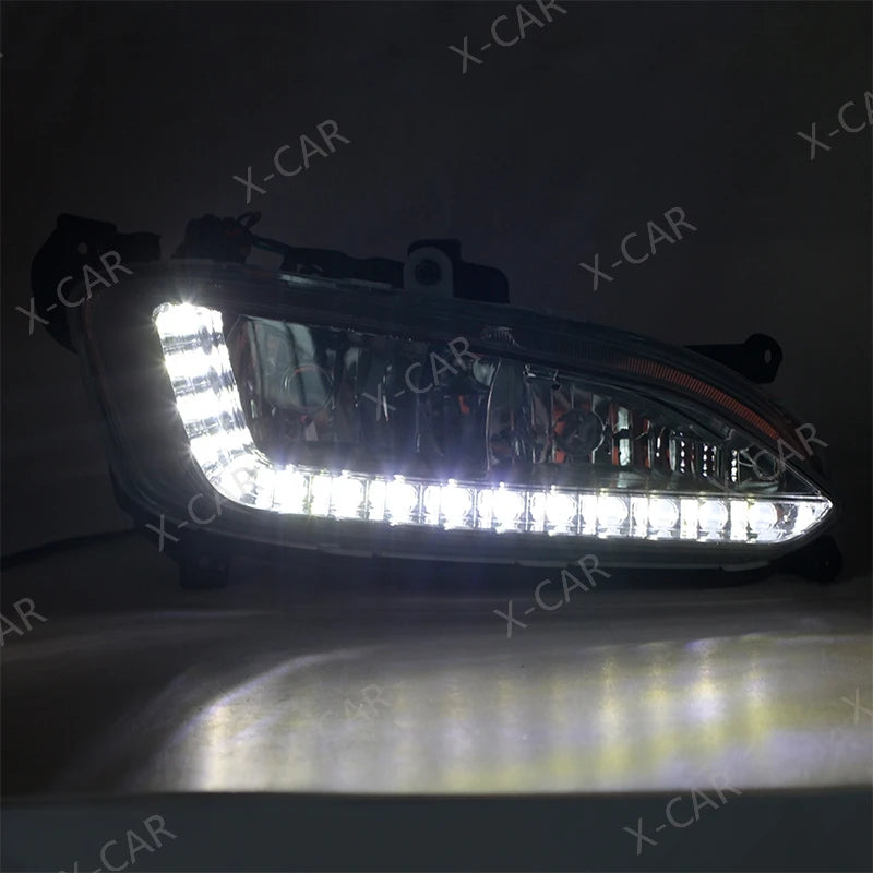 For Hyundai Santa Fe IX45 2013-2015 2PCS 12V Drl Daytime Running