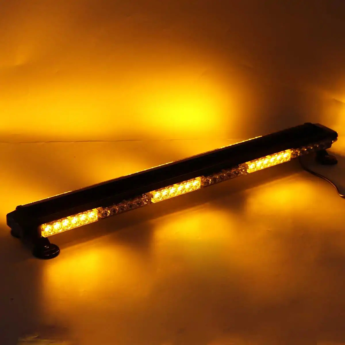 For Vehicles 12V 23inch Double Side Strobe Bar Amber Emergency
