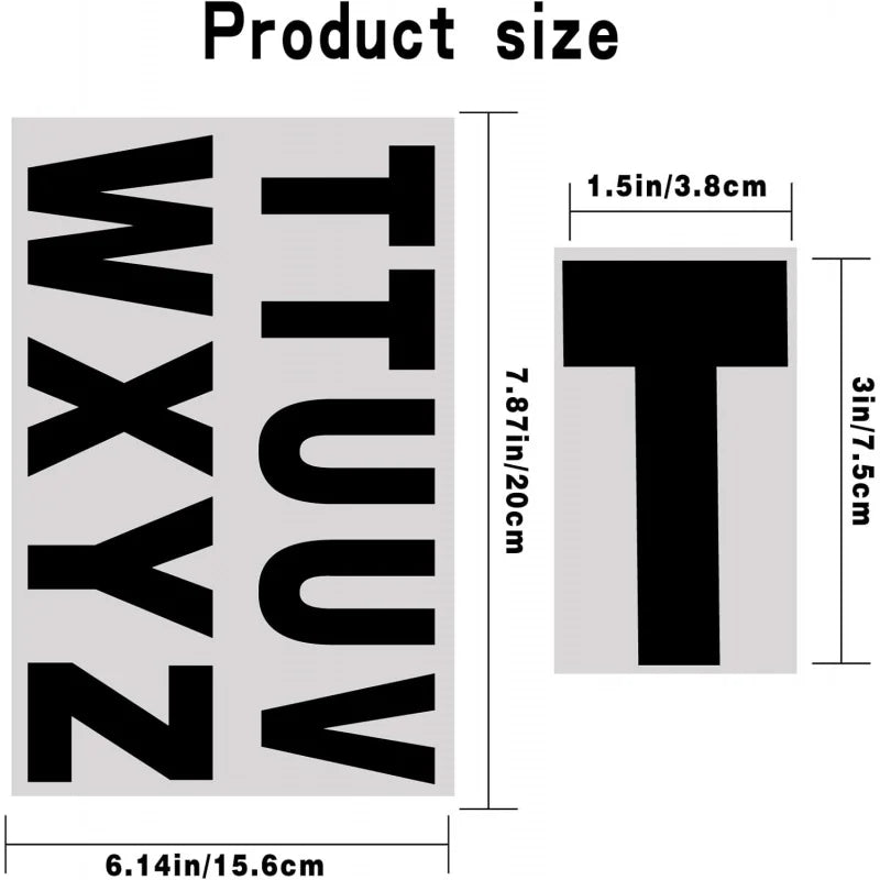 For Pre-Spaced Waterproof Capital Letter Stick 120 Reflective