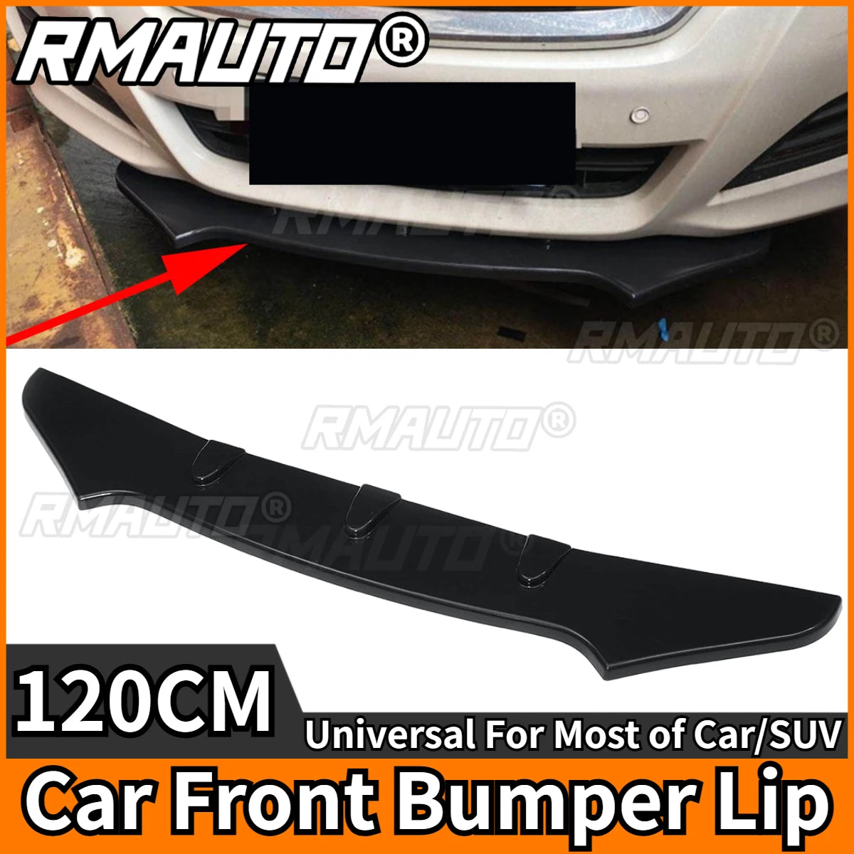 For Benz 120CM Front Bumper Lip Splitter Diffuser Body Kit