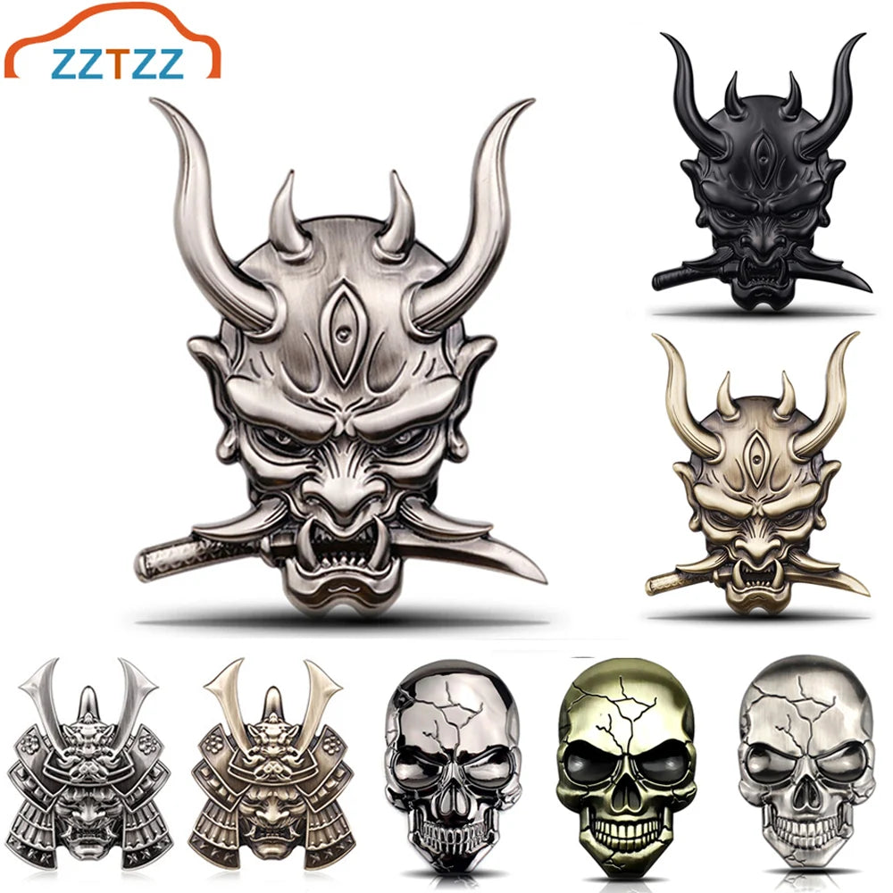 For Any Vehicle 3D Sticker Premium Warrior Metal Side Fender