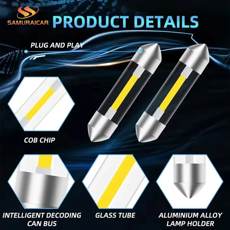 12V Reading double-point Interior C5W Lighting Rear Roof Bulb