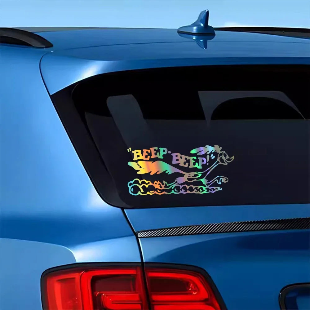 Side Door Sticker Road Runner Cartoon Truck Window Windshield