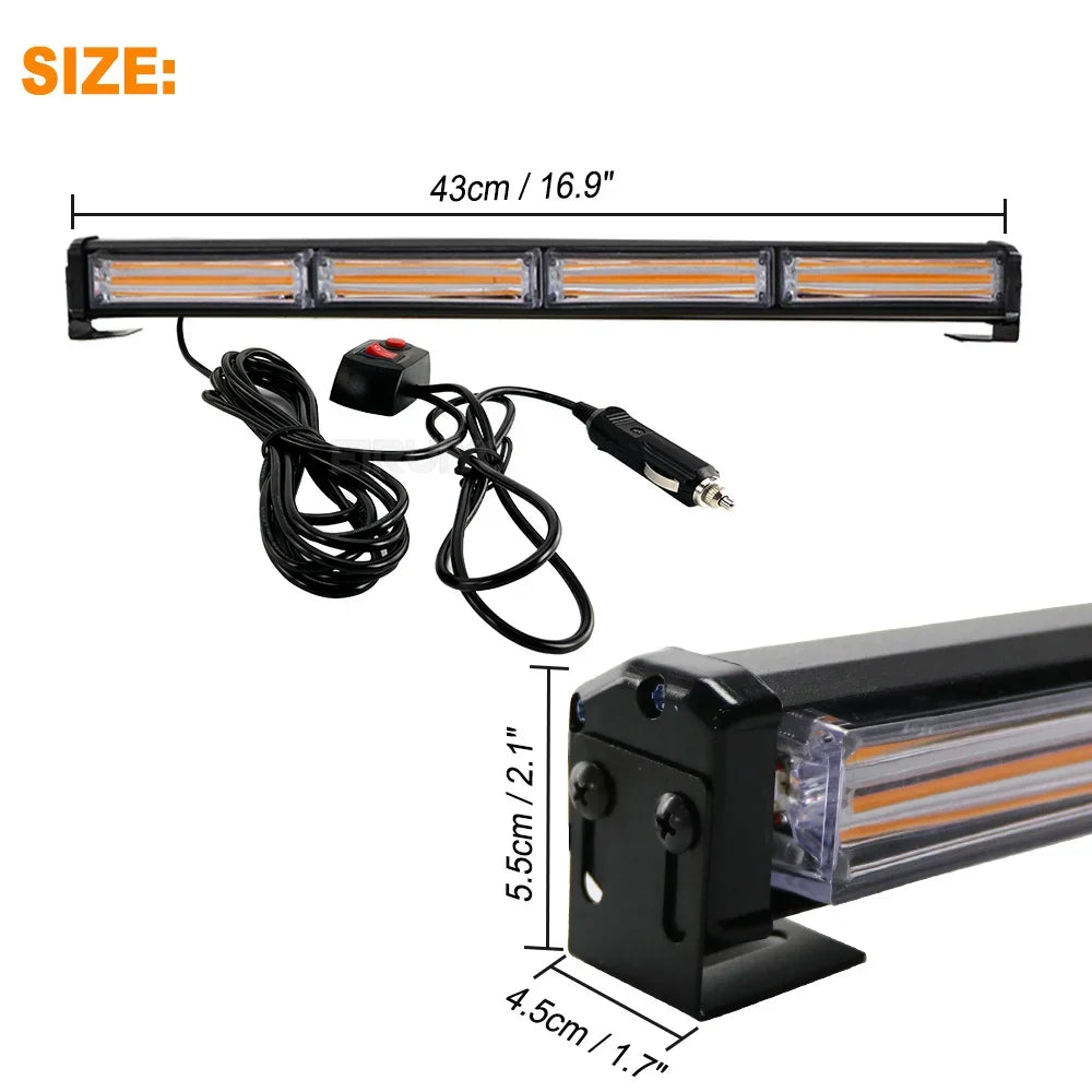 For Auto Emergency Warning Lamp Cob Cob Strobe Bar Traffic
