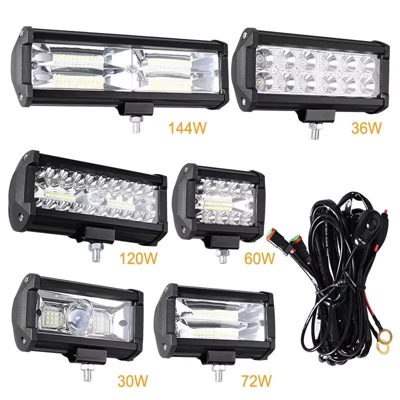 Work Offroad 4X4 Spotlights Fog Diode Headlight SUV ATV