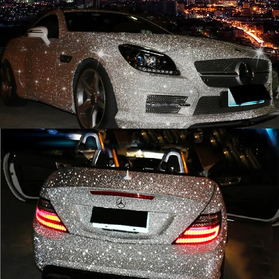 50CM 600CM Super Shiny Diamond Glitter Vinyl Wrap Self