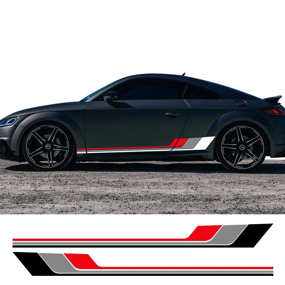 For Audi Tt 8N MK1 MK2 Door Side Skirt Sticker Body Long Stripes