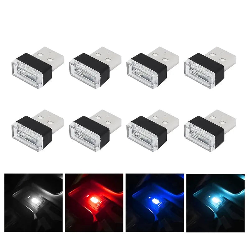 4PCS MINI USB Interior Atmosphere Lamps Emergency Lighting