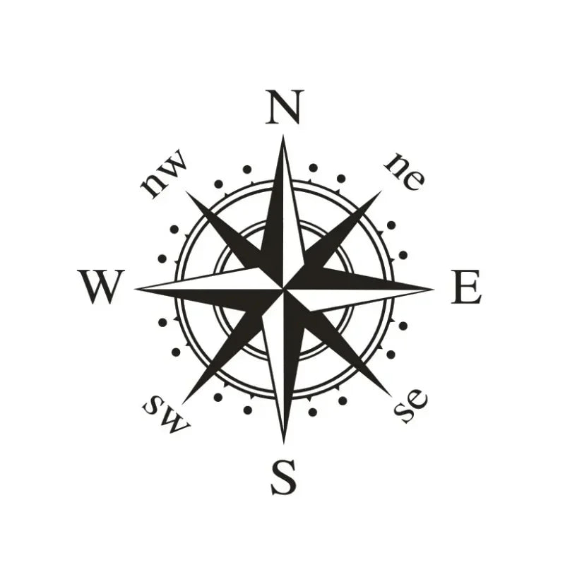 1PCS Sticker Compass Reflective Door Rear Window Fuel Tank