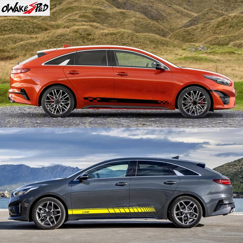 For Kia Proceed Gt GT-line Accessories 2PCS Body Door Side Skirt