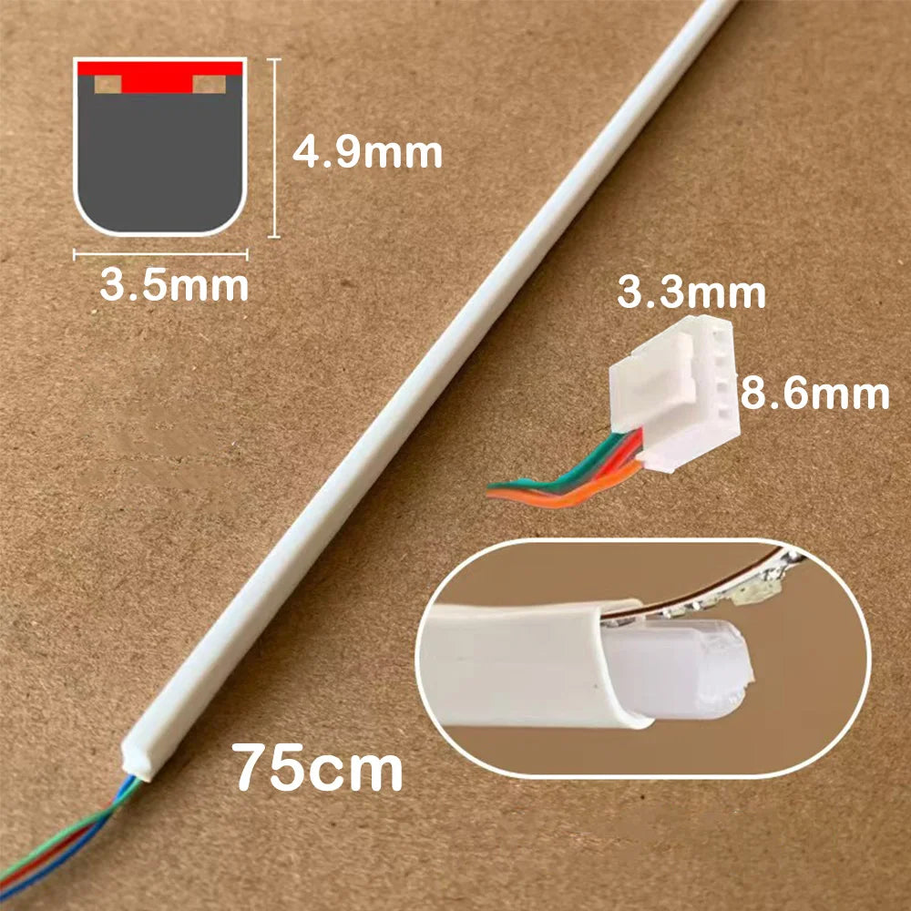 Circular Strip Ambient Lighting y-shaped Wire Horn Rings Control
