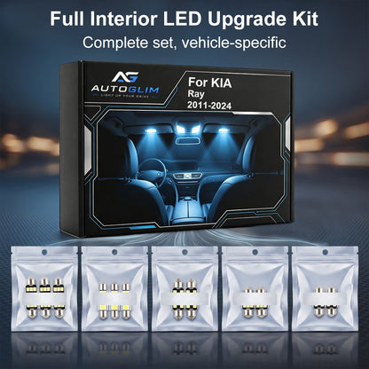 2011-2024 Kia Ray LED Interior Light Kit (8-Piece) - Canbus Error Free