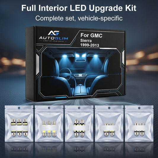 1999-2013 GMC Sierra LED Interior Light Kit - Canbus Error Free