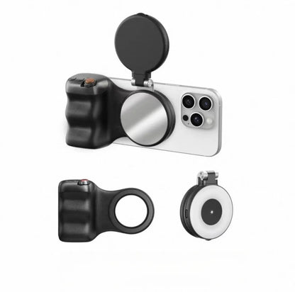 Magnetic Phone Camera Grip, Bluetooth Shutter & Zoom for iPhone & Android - Full Interior LED Upgrade Kit product photo