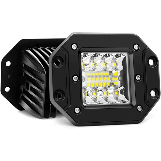 1PC 48W Flush Mount Cube Pod Spot 12V 24V