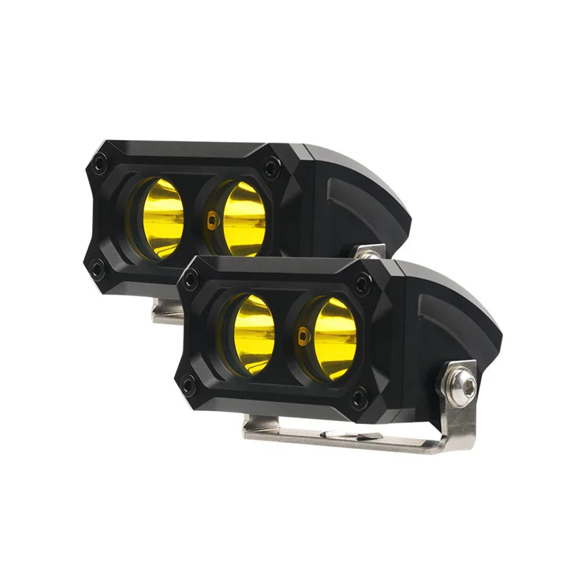 For Motorcycle Pickup 3inch 26W Spotlight White Yellow Flood
