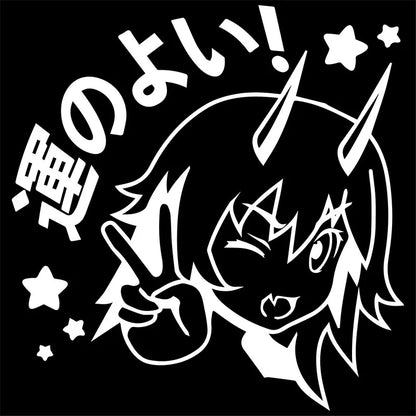 Iucky Sticker Anime Women Parts Laptop Stickers Beautiful Girl