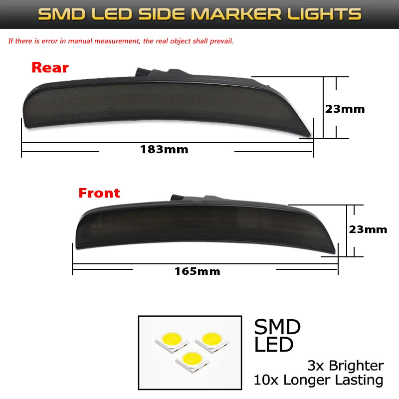 For Chrysler 300 Front Rear Bumper Side Fender Marker Parking