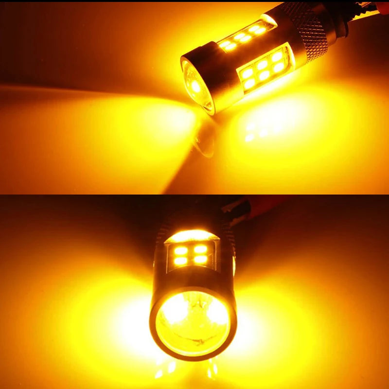 For Front Turn Signal Lights 7507 Ijdm Power Amber Yellow Error