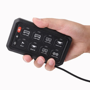 8-gang Single Color Switch Panel Kit Power Control Relay